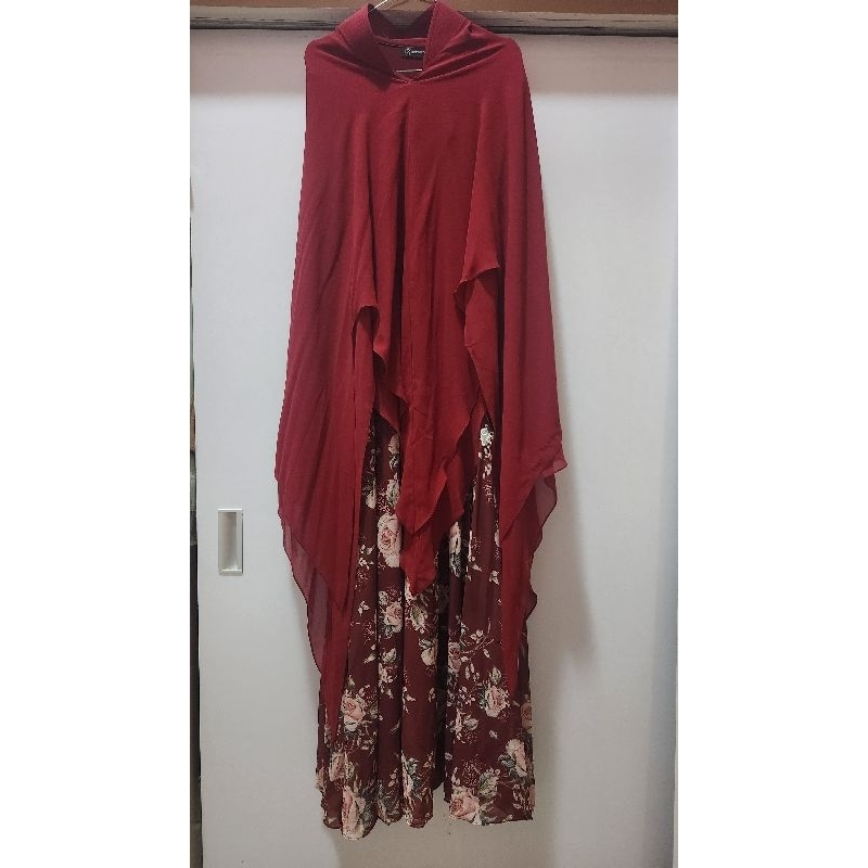 Set gamis khimar Zahwazee PL.maroon