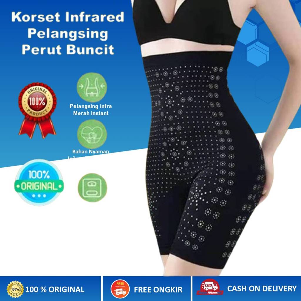 Celana Korset Infrared Pelangsing Perut Buncit Pants Infrared 3 in 1 Pelangsing Pengencang Badan Pan
