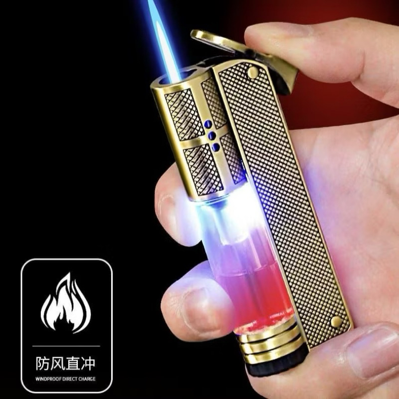 korek api bara las unik plus lampu logam creative korek gas jadul anti angin bisa di isi ulang TIPE-