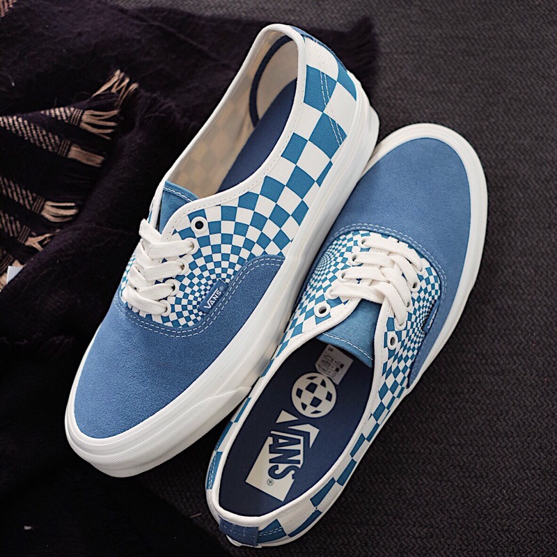 Sepatu Vans Authentic 44 Reissue Checkeboard Blue 100% ORIGINAL RESMI
