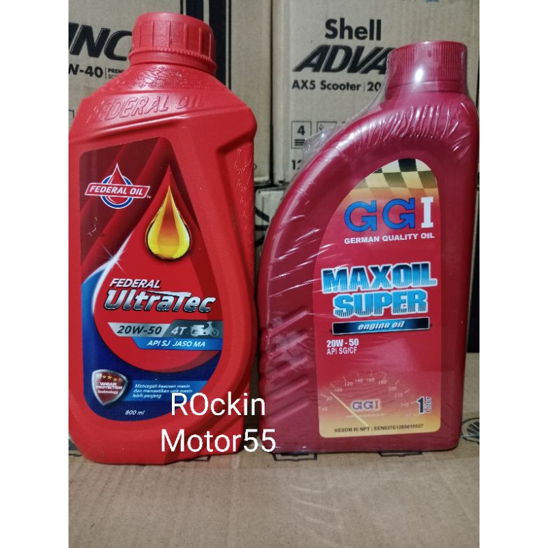 (Murah COD) Oli ORIGINAL Federal Ultratech 800ml 20-50w for Supra x 125, Tiger, GL pro noe/Shogun, s