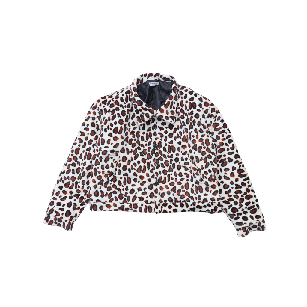 DURCHVOLK / VJJ518 / Jaket Outer Wol Work Jacket Jeans Boxy Cut Pria Wanita Leopard