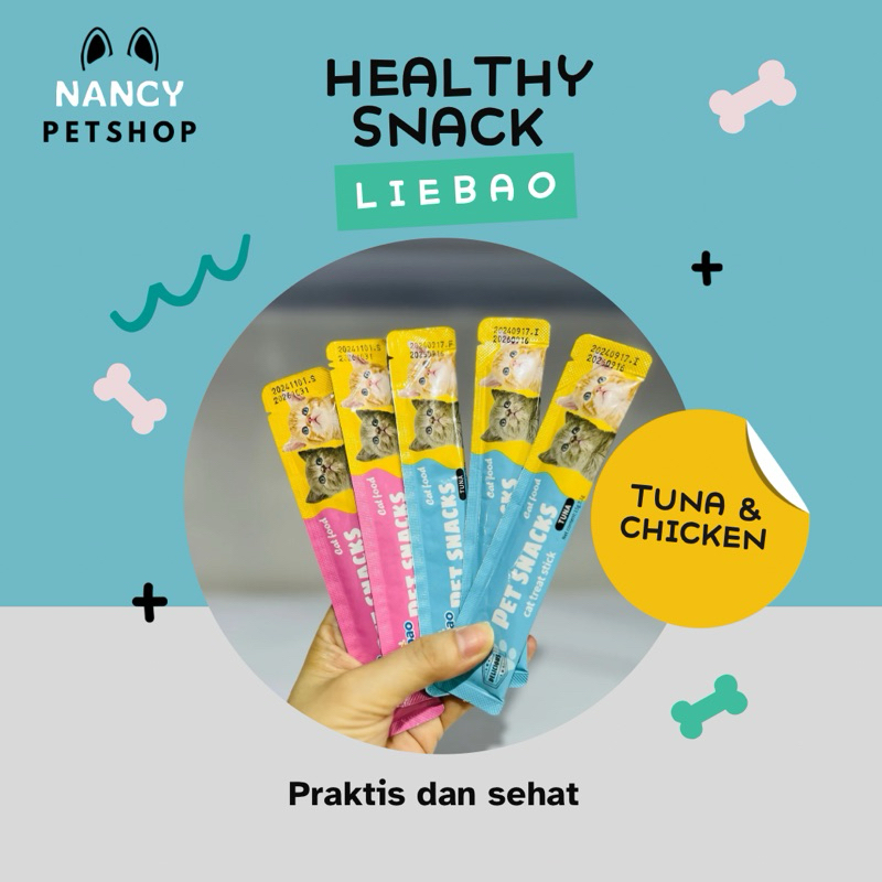 Liebao Pet Snacks Kucing Tuna / Liebao Pet Snacks Kucing Chicken / Cemilan Kucing / Nancy Petshop