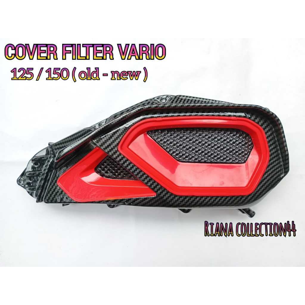 Cover Tutup Filter Vario125 / 150 Karbon, Carbon Vario kzr 125 , Vario new 125 ,Vario new 150