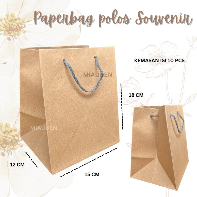 

ok isi 10 paperbag polos mini 15x12x18