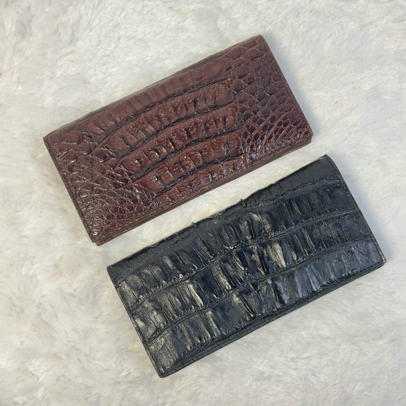 omatas — dompet panjang pria wanita bifold bahan kulit buaya asli premium