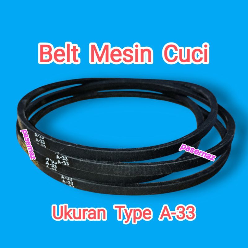 A-33 | Vanbelt Mesin Cuci | Van Belt Mesin Cuci | Fan Belt Mesin Cuci A-33 | Belt A-33 | V-belt A33 