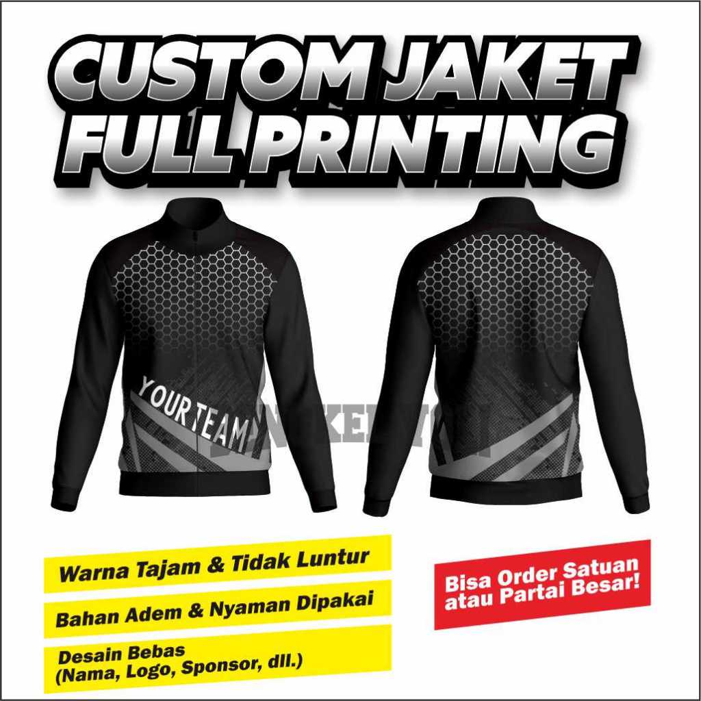 jaket tracktop custom sport original printing