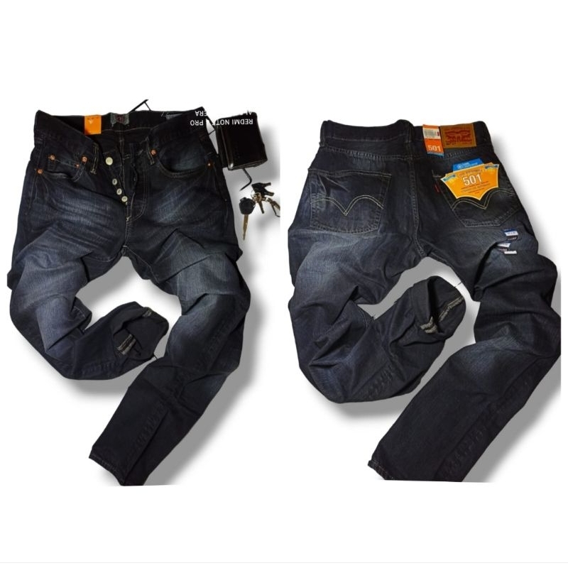Celana Jeans Pria Panjang Type Kancing Terbaru Model Standar Reguler Outfit Pria Terbaru