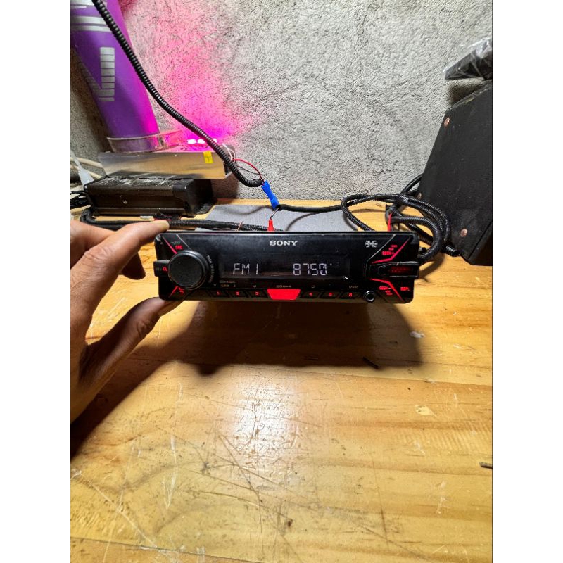 Tape Single Din Mobil Merk Sony Fm Am Radio Aux Kabel Usb Flashdisk