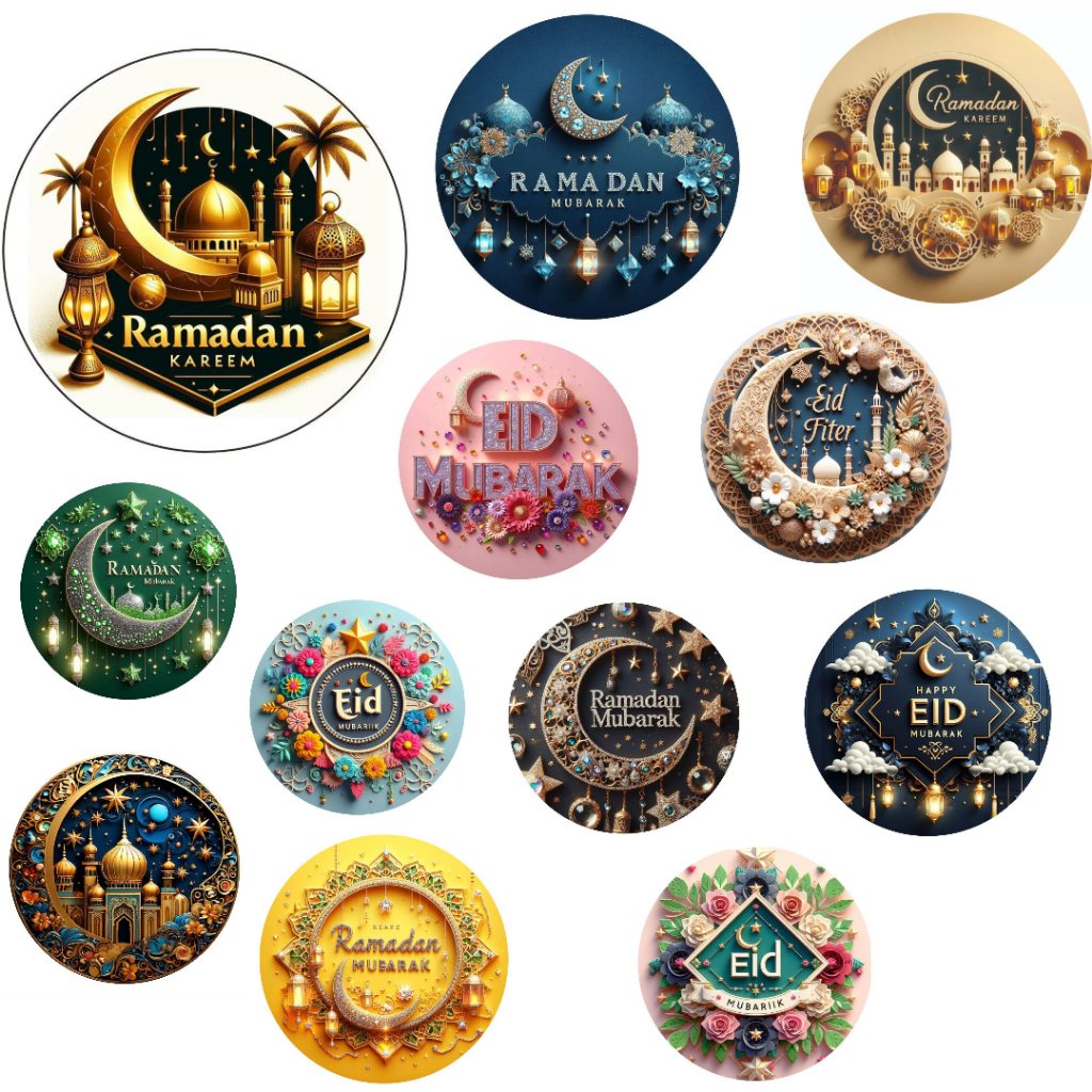 

Sticker Kemasan Makanan Sticker Toples Lebaran Model Bulat Isi 54 Pcs Stiker Idul Fitri