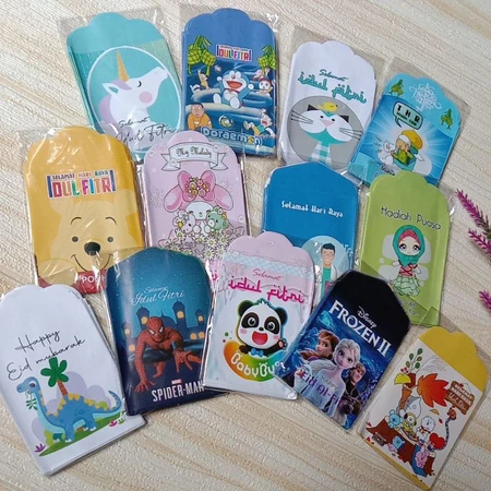 

isi10 pcs Amplop lebaran size medium / amplop angpau glossy uang lipat sekali