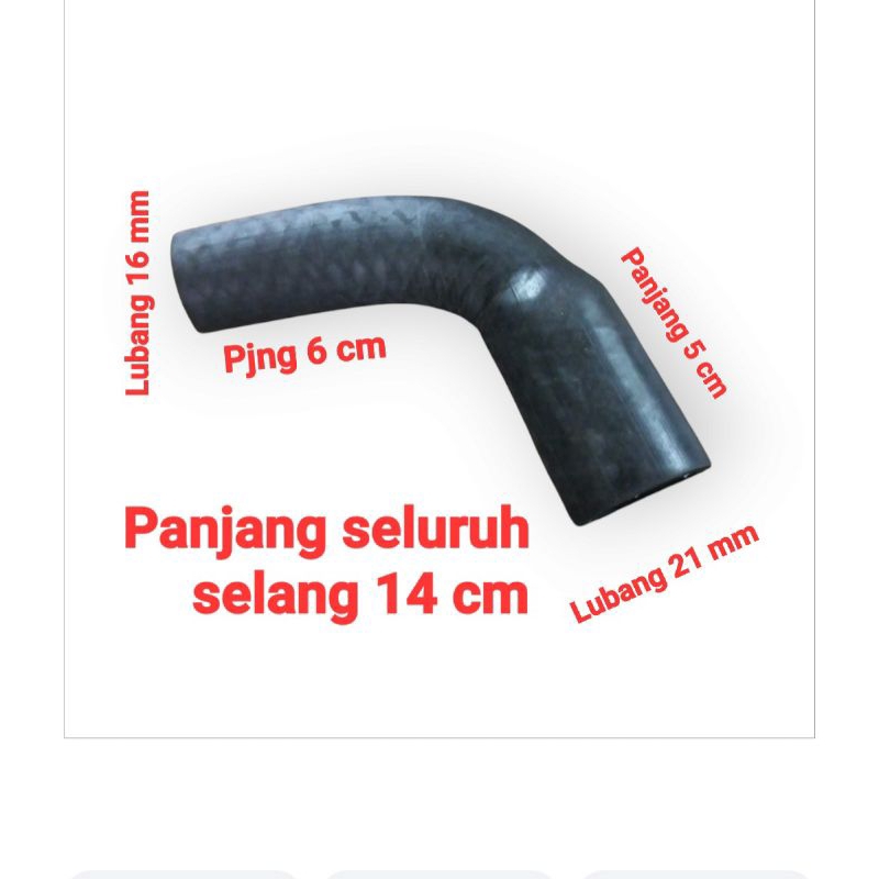 SELANG RADIATOR L LUBANG BESAR KECIL 21 MM X 16 MM SELANG AIR UDARA WATER PUMP BY PAS MOBIL MOTOR AL