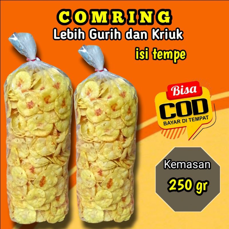 

cemilan comring tempe murah 250gr / Comro kering / gemblong murah kiloan best seller