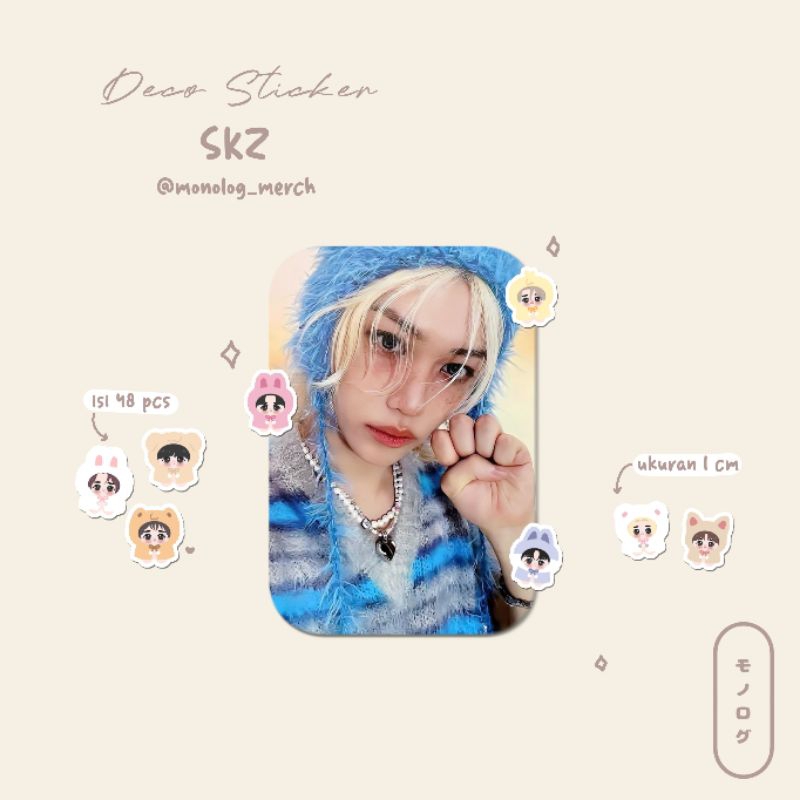 

(isi 48 pcs) deco sticker/mini sticker straykids skzoo blanket