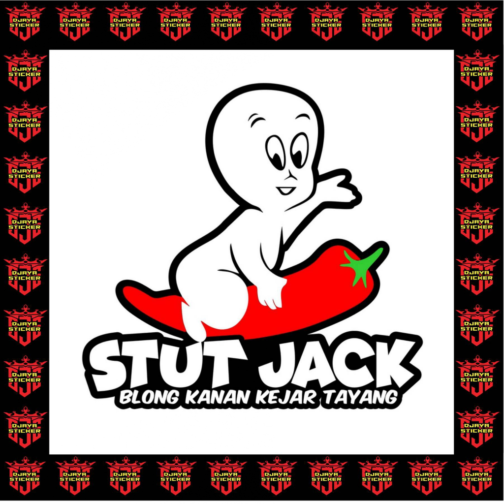CUTTING STIKER CASPER STUT JACK STICKER VARIASI MOTOR MOBIL PICKUP BUS TRUK KEREN TIMBUL DAN MENYALA