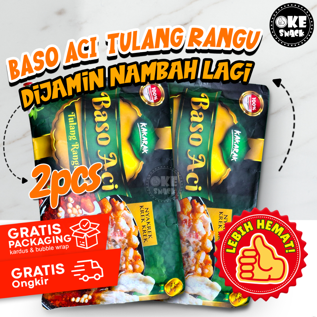 

Paket Hemat Bakso Aci Tulang Rangu Kakarak isi 2 Spesial Boci Tulang Rangu Sapi