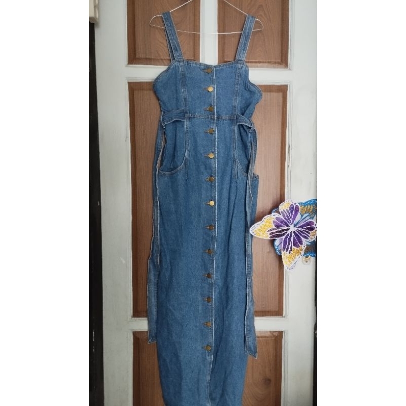 overall dress denim