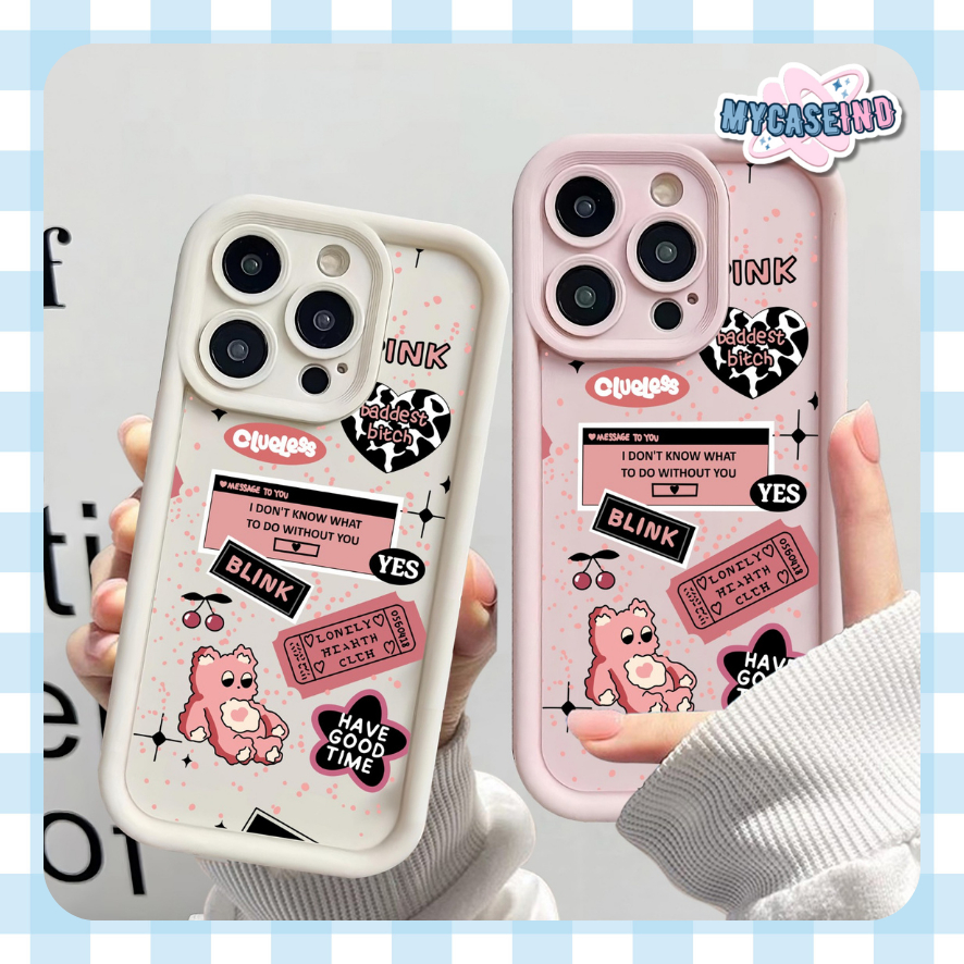 Bear Blink printing astro case samsung a35 a16 a06 a25 a55 a15 a23 j7 j2 j6 plus prime a23 a05s a21s