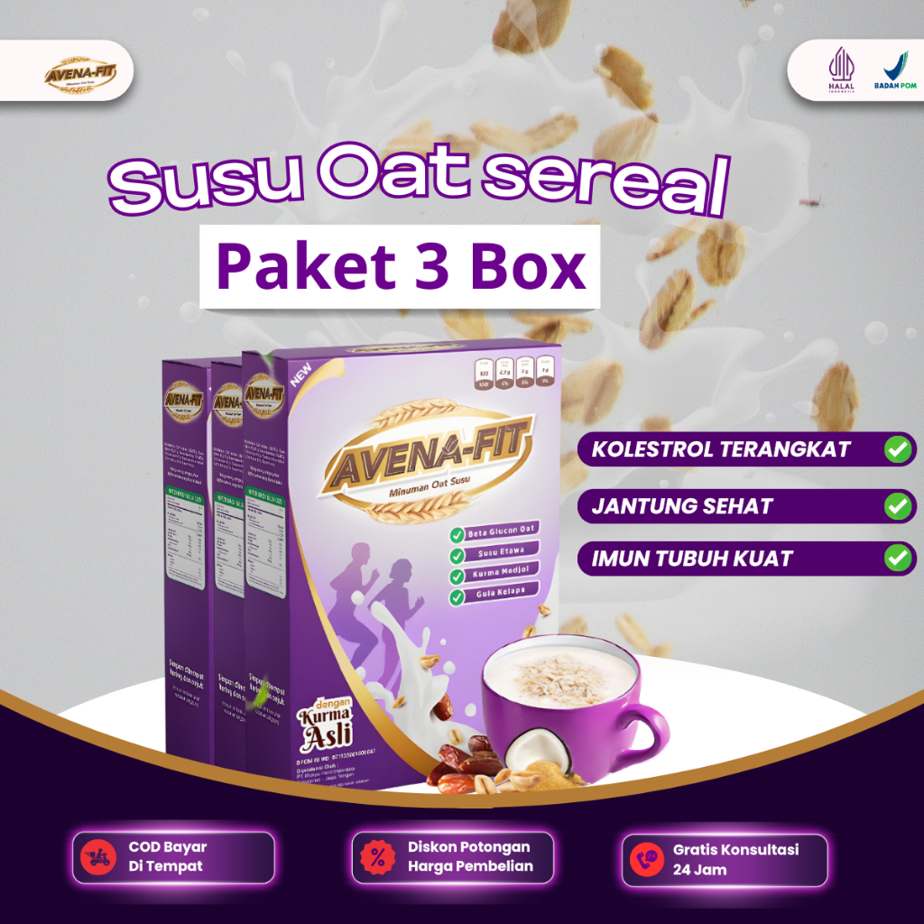 

AVENAFIT PAKET 3BOX ATASI KOLESTROL DAN CEGAH PENYAKIT JANTUNG