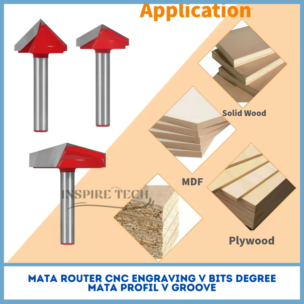 Mata Router CNC Engraving V Bits degree Mata Profil V Groove 150 derajat