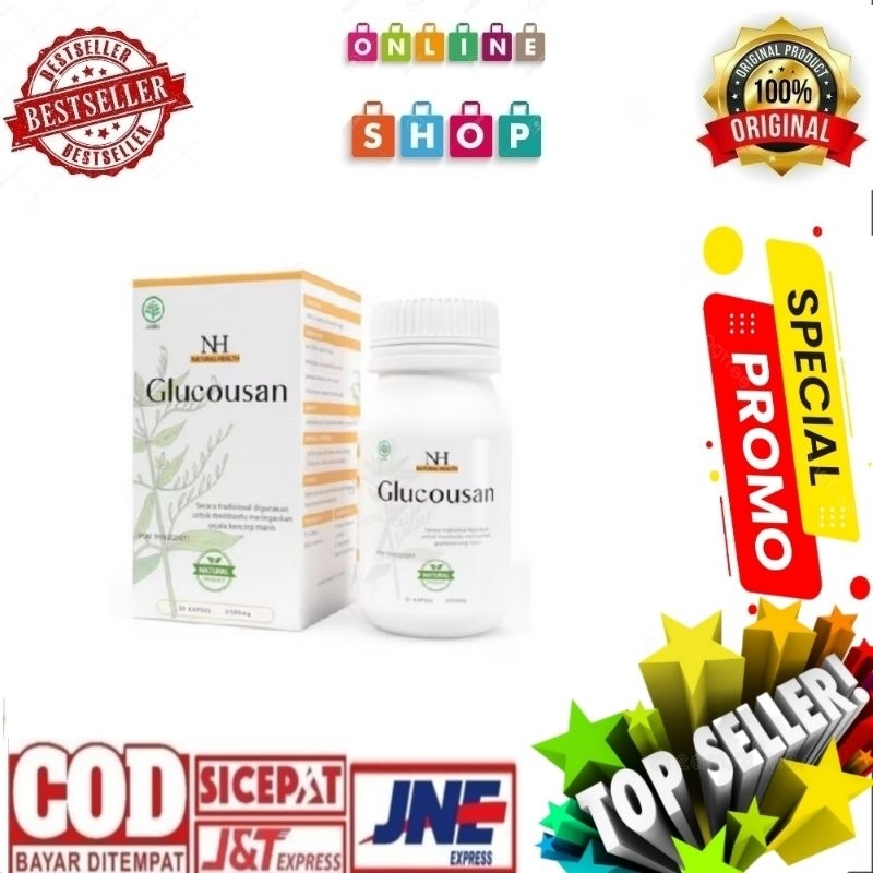 Glucousan - Suplemen glucosan Penyembuhan Diabetes - Obat Kencing Manis - Menurunkan Kadar Gula Dara