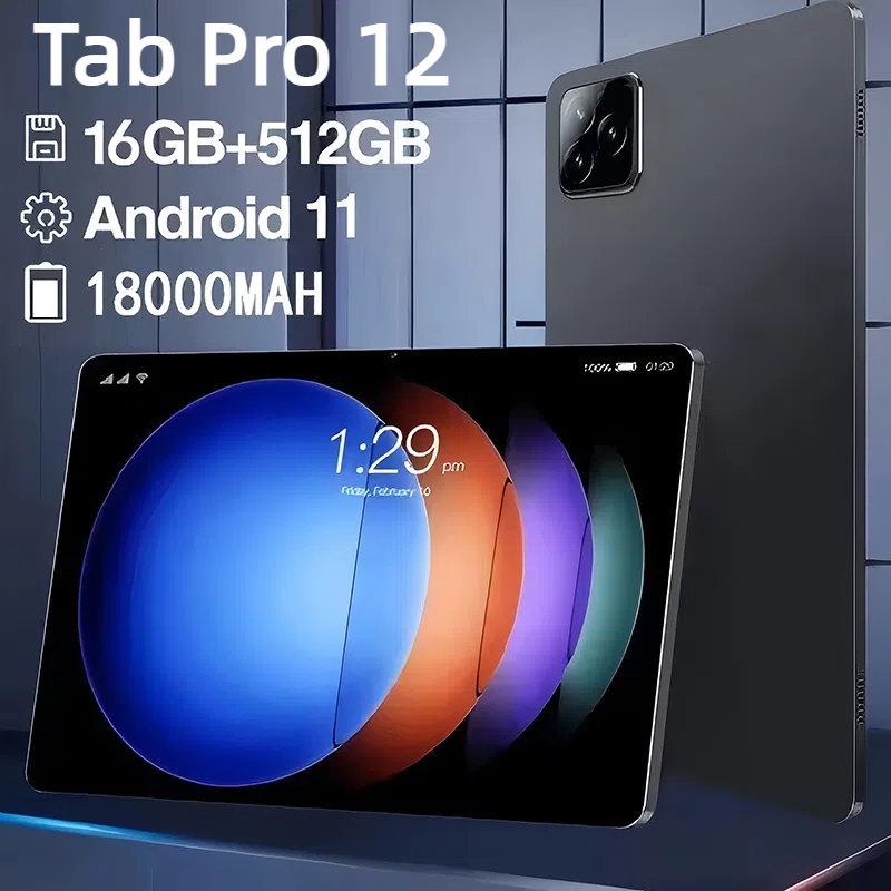 Tablet Pro 12 12 inch Full Screen 16GB+512GB Tablet Android Wifi 5G Dual SIM Learning Tablet COD