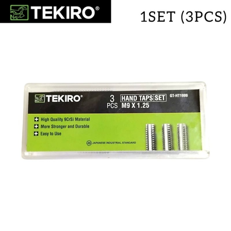 TEKIRO Tap M9×1.25 Hand Tap Tapping Mesin m9x1.25 hss tekiro 1set (3pcs)