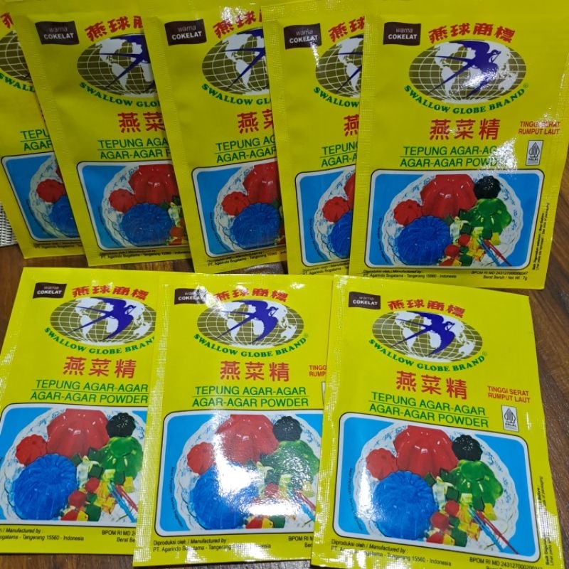 

Swallow Globe Brand Tepung AgarAgar Rumput Laut Seaweed Powder7gr
