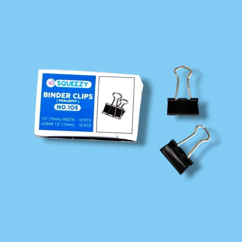 

Binder Clips no. 105 Squeezy (Isi 12 pcs)