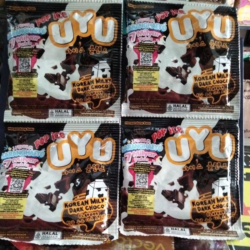 

POP ICE UYU KOREAN DARK CHOCO 23GR(10PCS)