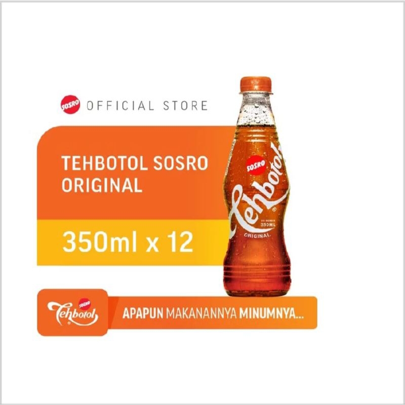 

TEH BOTOL SOSRO PET 350 ML 350ML (1DUS ISI 12BOTOL) / TEHBOTOL SOSRO 350ML PET