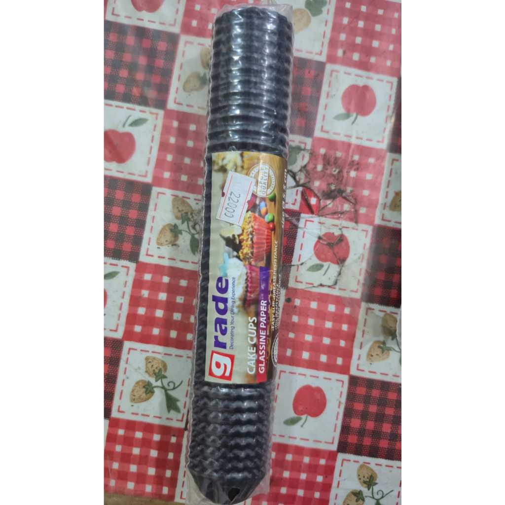 Cake case mini warna hitam | Cup kue nastar | Kertas kue kering | 5,5cm