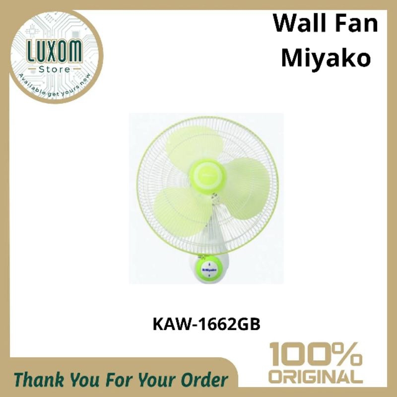 Wall Fan Miyako KAW-1662GB/kipas angin dinding/wall fan Miyako/besi