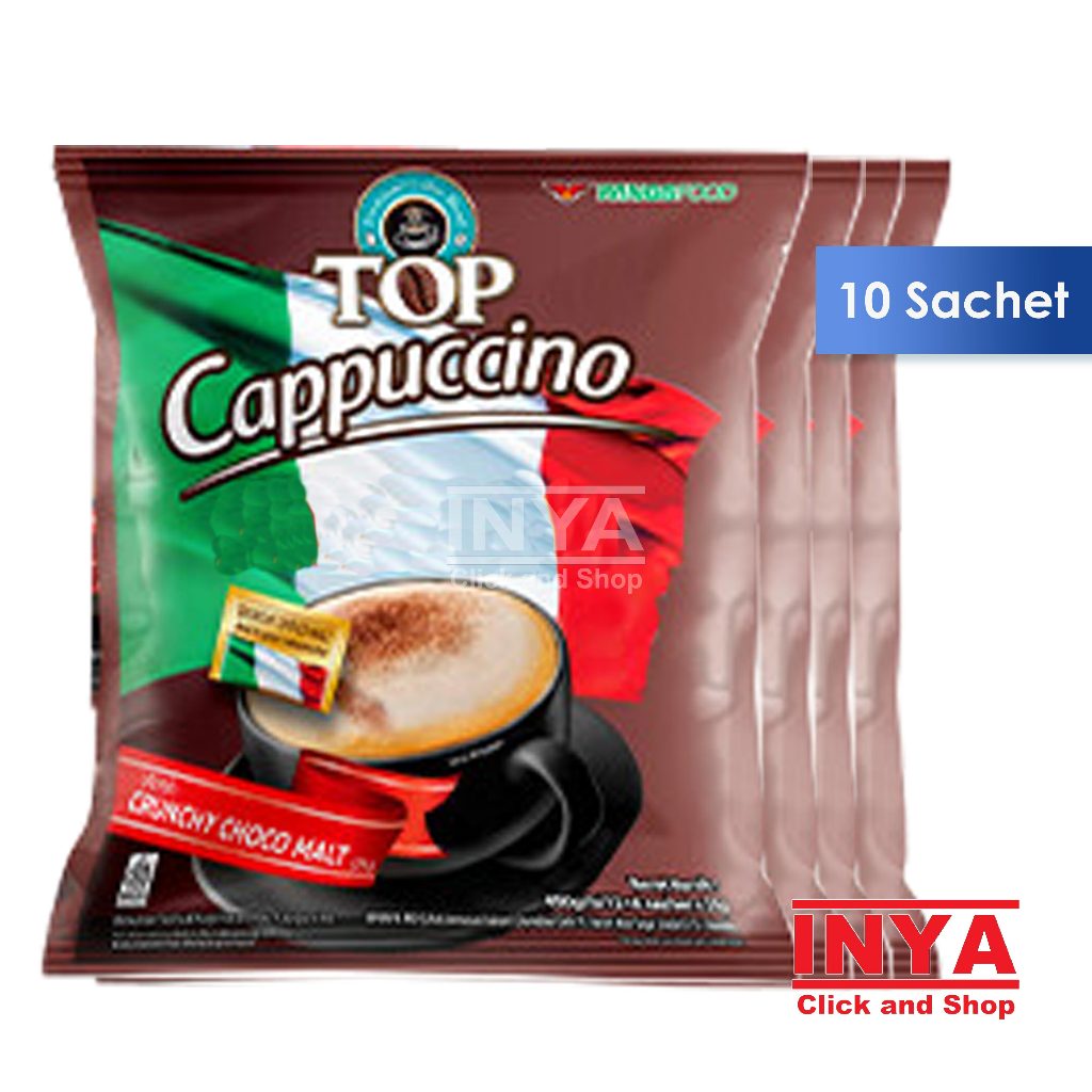 

TOP Cappucino With Crunchy Choco Malt 10x25gr Renceng - Kopi Instan