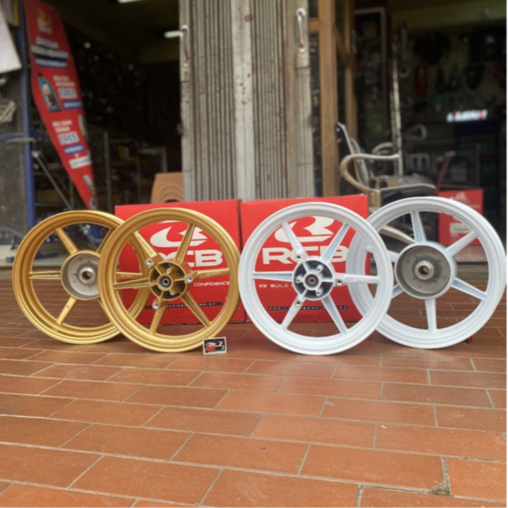 Velg RCB Aerox New Old Sp811 palang 6 gold Putih uk 250 350 Ring 14