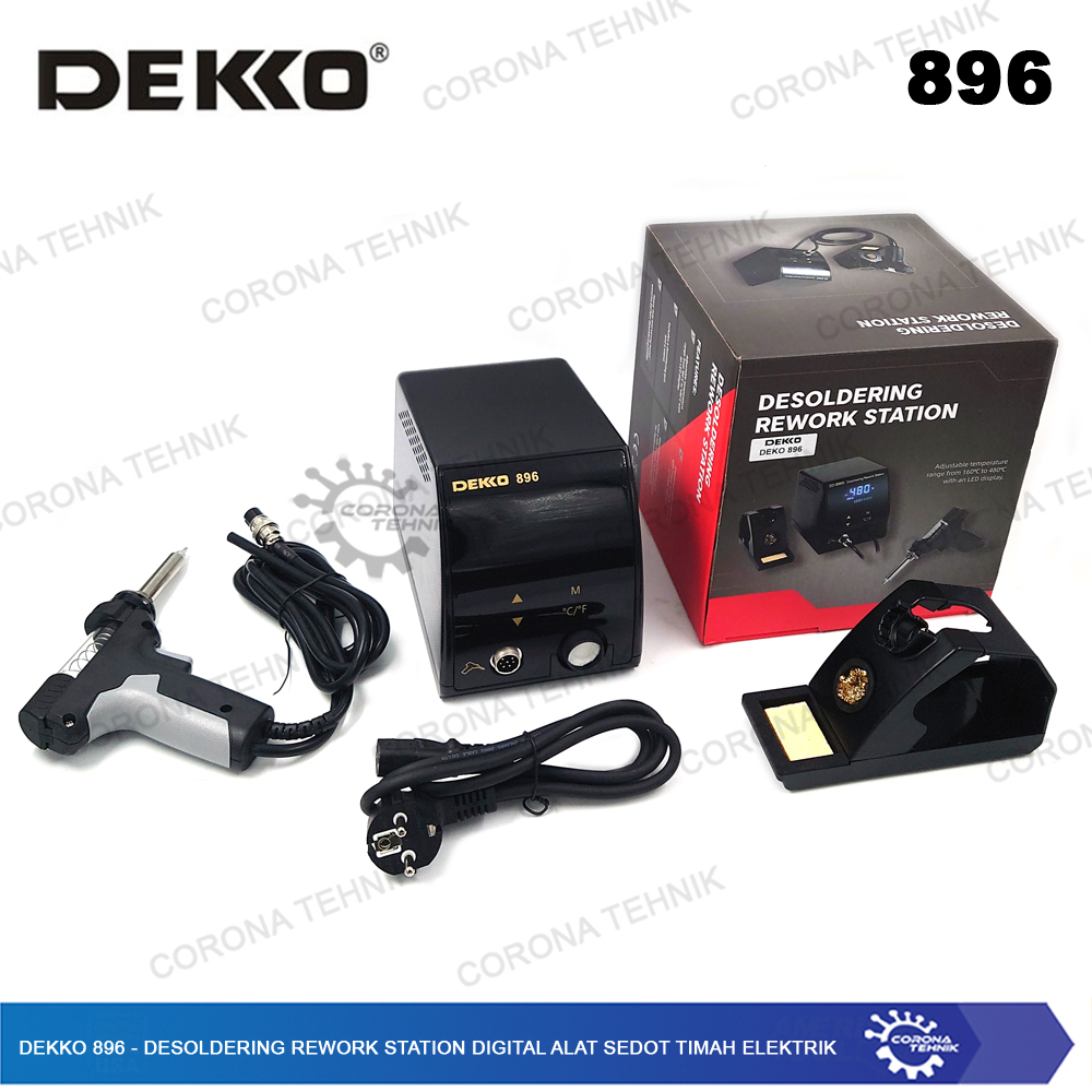 Desoldering Rework Station Digital Alat Sedot Timah Elektrik - Dekko 896