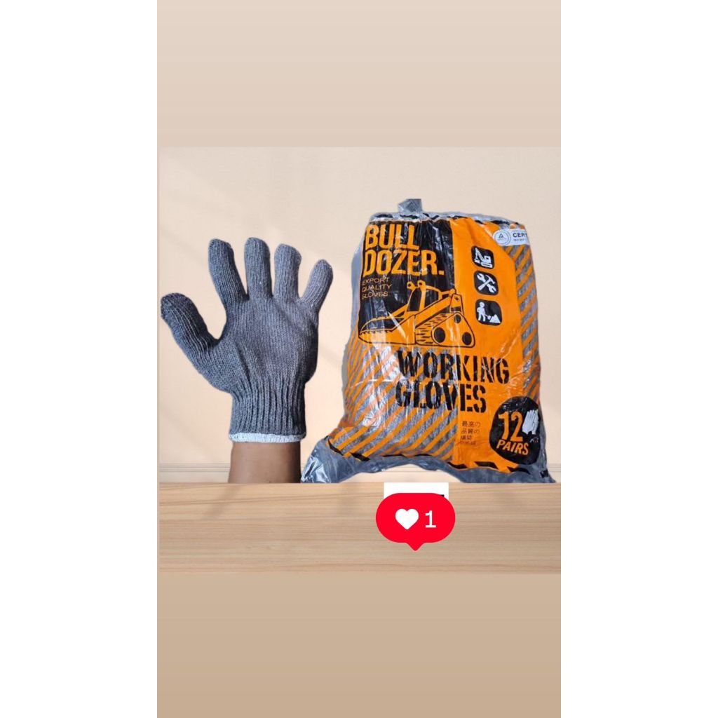 sarung tangan benang 5 tebal buulldozer sarung tangan tukang bull dozer gloves
