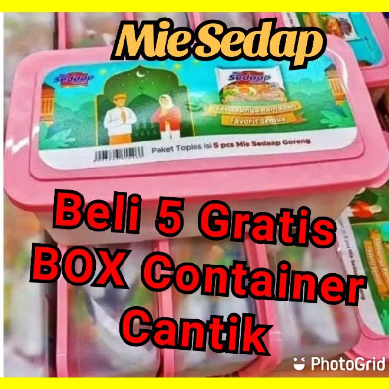 

paket 10 mie sedap goreng bonus 2 box containernya box container mie sedap keren buat hadiah atau supenir parcell lebaran dan puasa