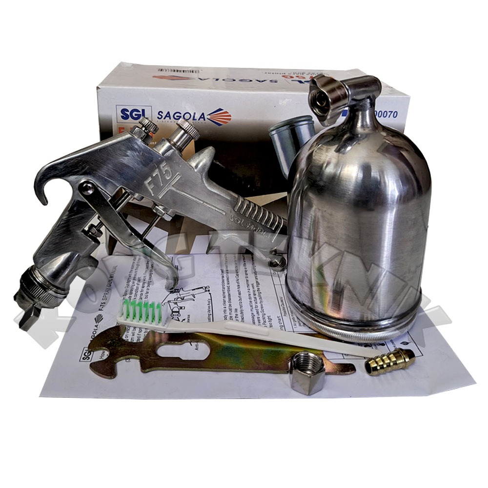 ORIGINAL Spray Gun SAGOLAA Tabung Atas F-75 / F75 400mL - sagola sgl alat semprot cat