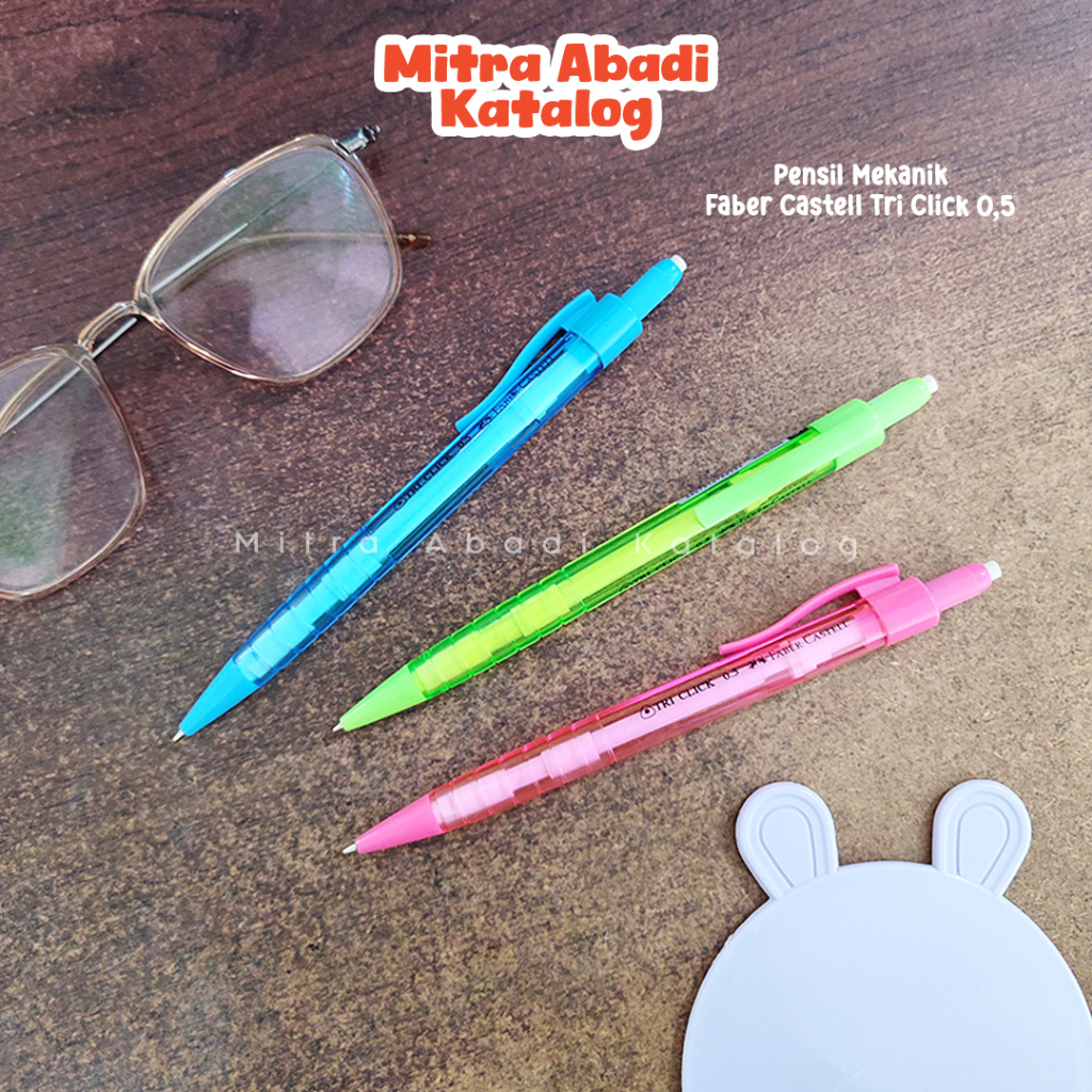 

(1 PCS) PENSIL MEKANIK FABER CASTELL TRI CLIK / 0,5 klik 136212 click pencil mekanik faber castel segitiga lucu alat tulis sekolah kantor atk kuliah kampus stationery murah lengkap / mitra abadi katalog jogja