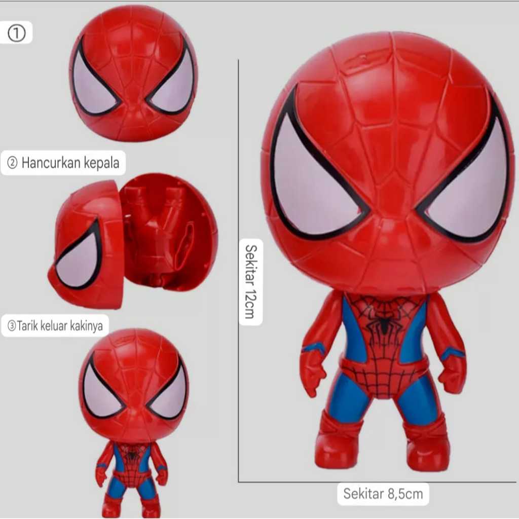 Topper figure spiderman hiasan kue ulang tahun