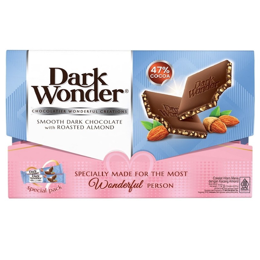 

Dark Wonder Smooth Cokelat Hitam Almond Panggang Spesial Pack 2 x 56 g