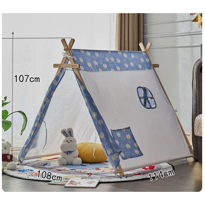 rumah tenda kain bermain anak anak mainan dekorasi photoshoot kids tent staycation hotel indoor play