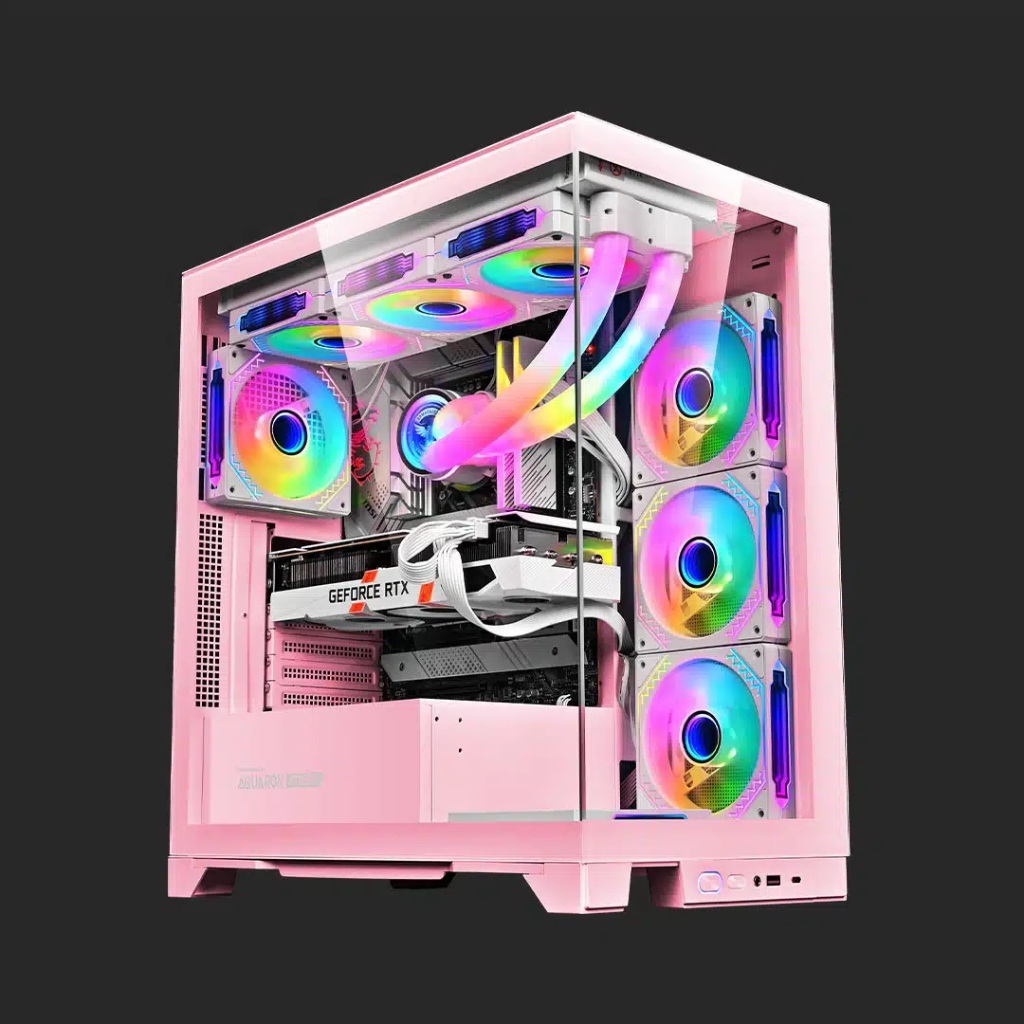 Casing PC Gaming Armageddon Aquaron Extreme Up to EATX Motherboard Case CPU Game Gaming Tampered Gla
