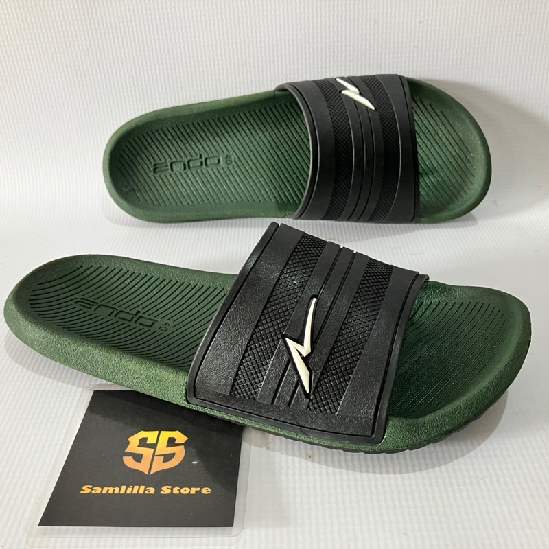 ANDO Street Sandal Slide Premium Pria Terbaru Warna Army Hijau