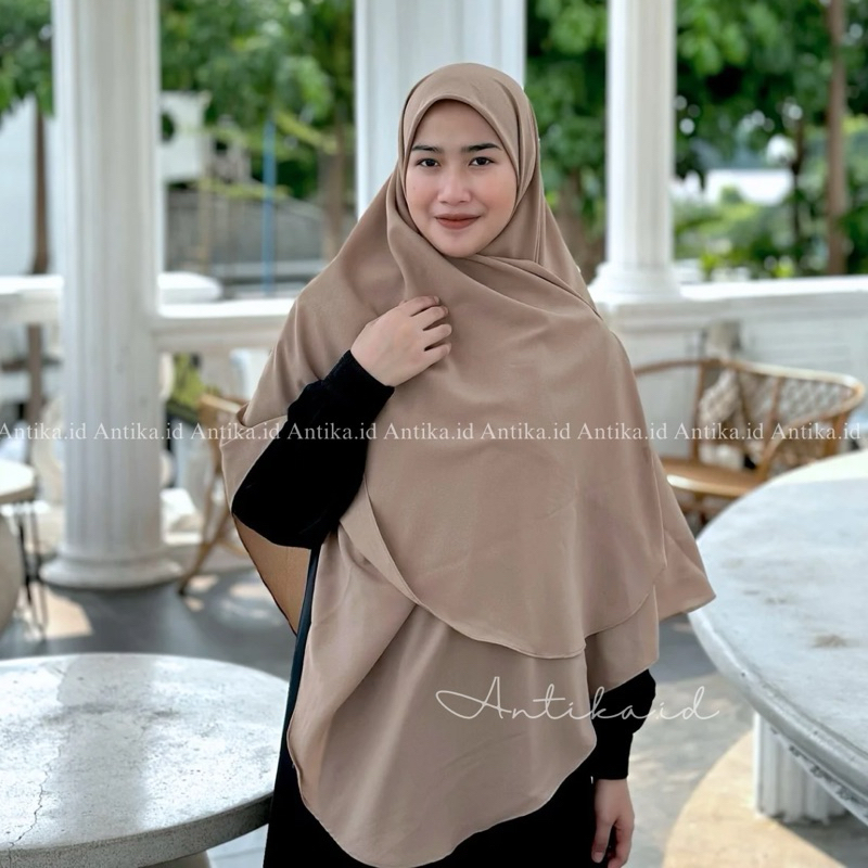 Antika.id Hijab Segi Empat Jumbo 150x150 Basic Syar’i Curve Oval Diamond Premium