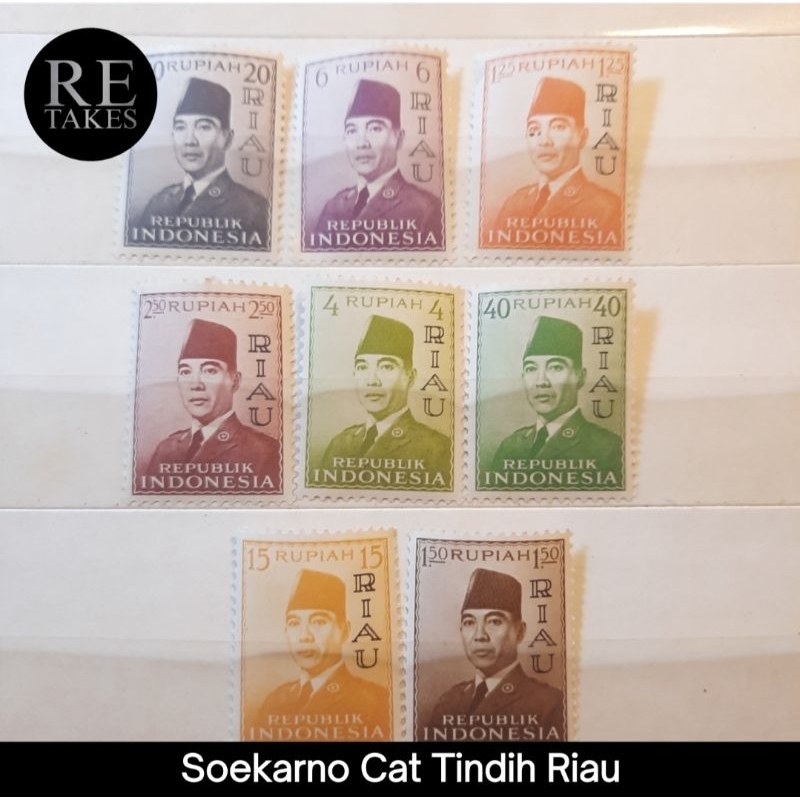 

Prangko Koleksi Filateli Soekarno Cat Tindih Riau