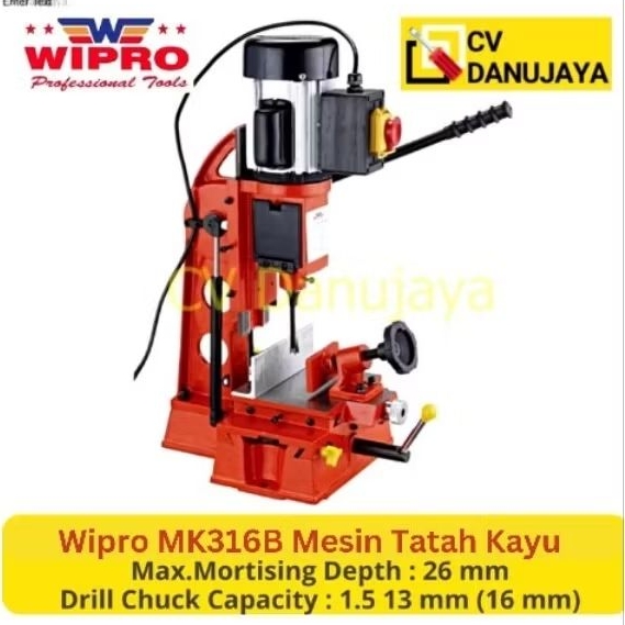 Mesin Alat Bor Drill Bobok Tatah Kayu Mortise Chisel WIPRO MK361B