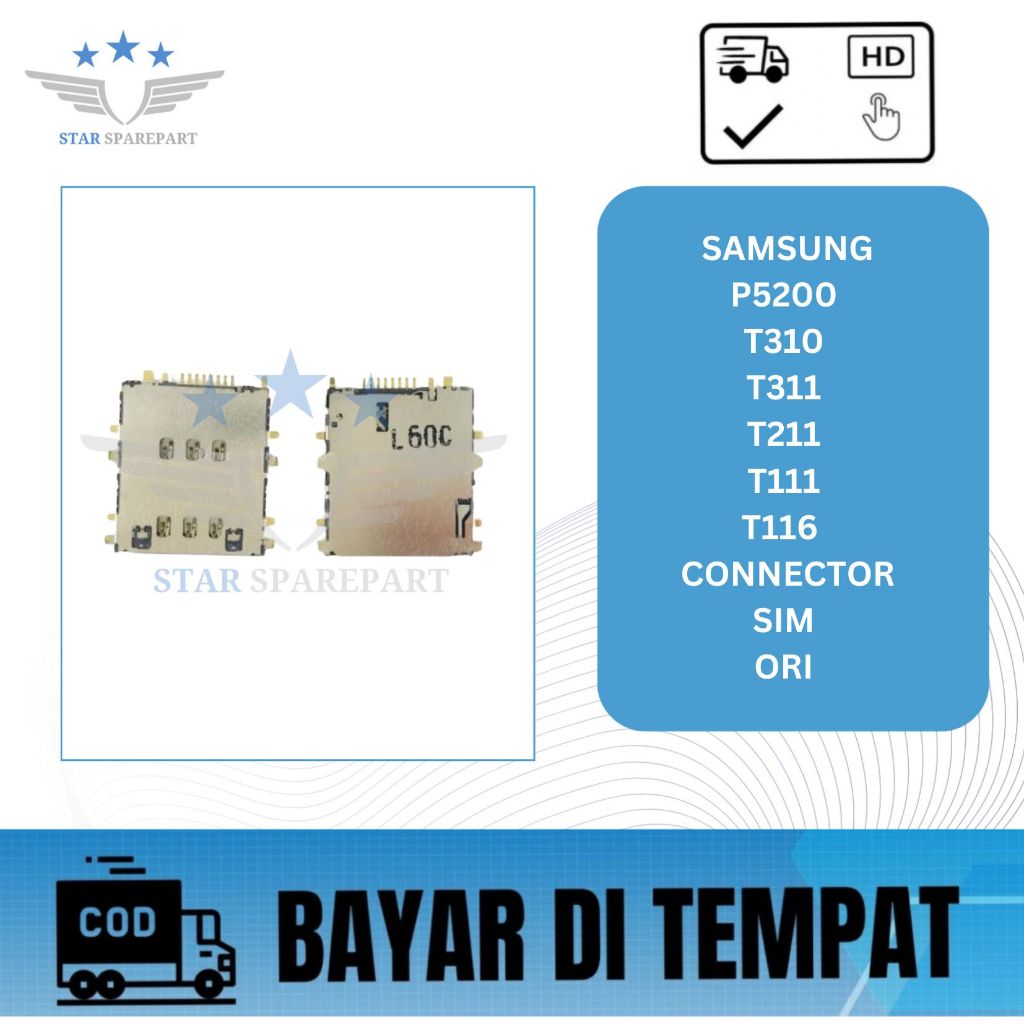 CONNECTOR SIM SAMSUNG P5200 / T310 / T311 / T211 / T111 / T116 ORI